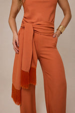Calça Aurora Laranja Topázio — detalhe