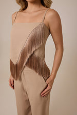 Blusa Laila Bege Fendi — detalhe