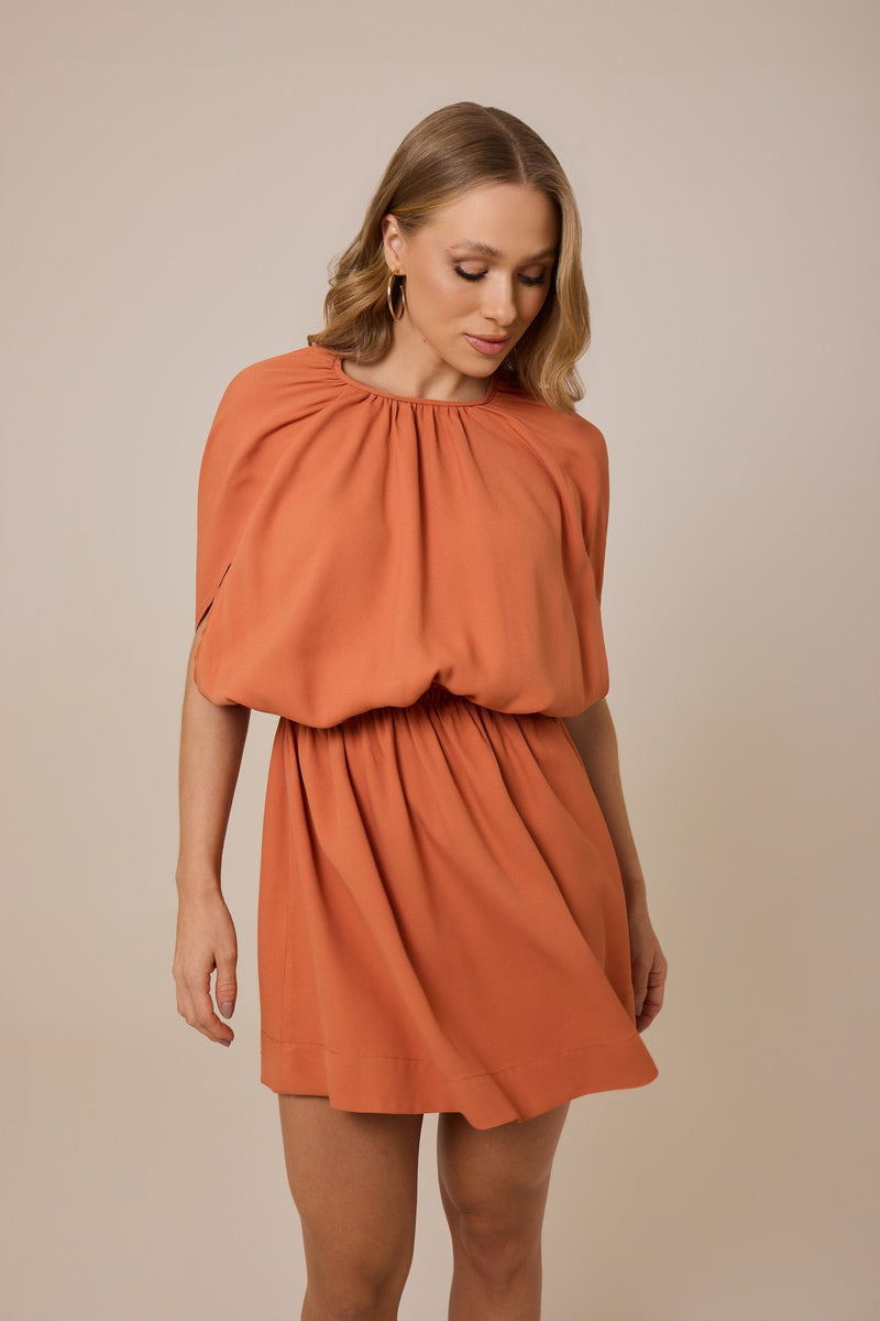 Vestido Lavínia Laranja Topázio