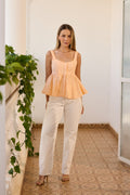 Blusa Ester Coral — frente