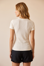 Camiseta Canelada Off White - costas