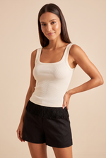 Regata Canelada Off White - perfil
