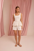 Blusa Carine Off White - linho rami