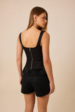 Blusa Luiza Preto - linho rami