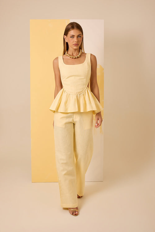 Blusa Carine Manteiga - linho rami