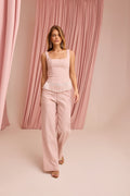 Blusa Luiza Rosa - linho rami