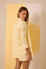 Camisa Marina Amarelo Manteiga - linho rami