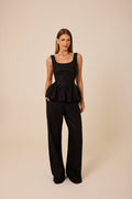 Blusa Carine Preto - linho rami