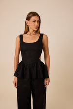 Blusa Carine Preto - linho rami