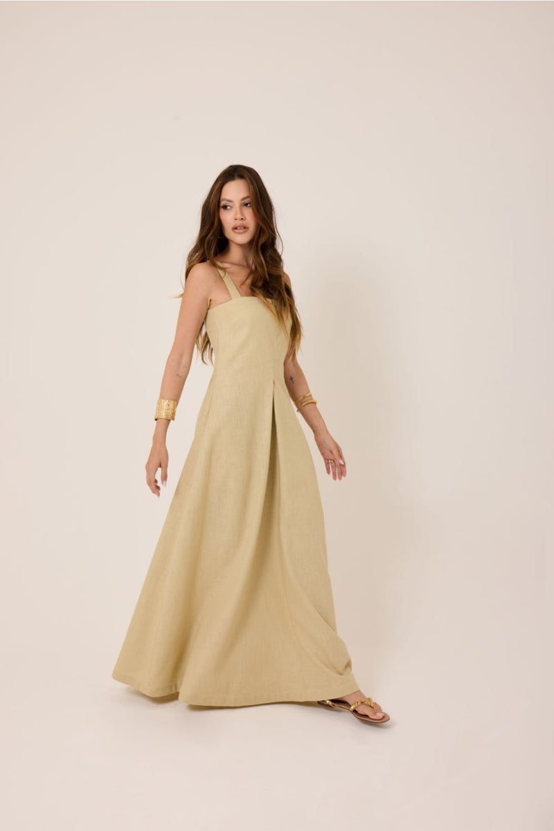 Vestido Mariah Bege