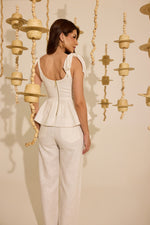 Calça Gabriela Off White — costas