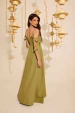 Vestido Melina Verde Oliva — costas