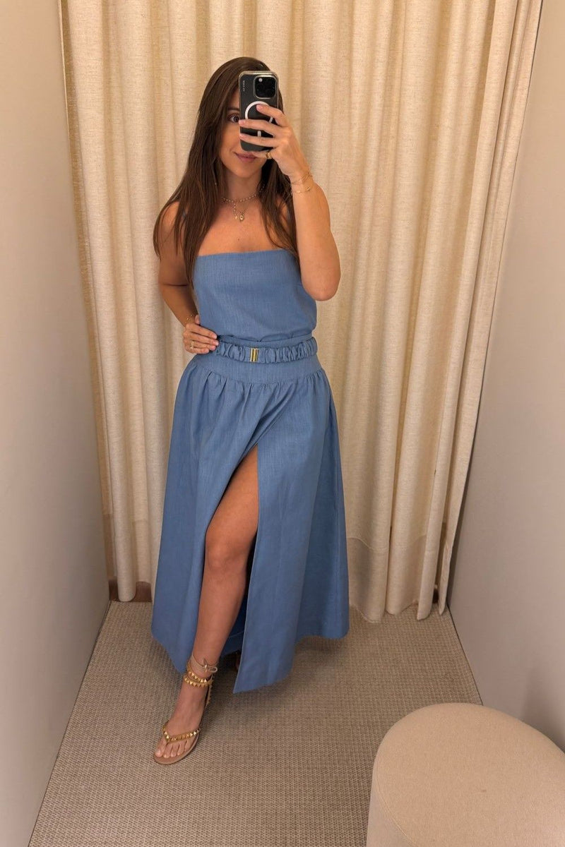 Saia Celine Azul