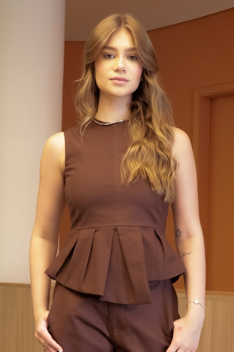 Blusa Nina Marrom