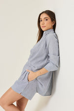 Camisa Nanda Listrado Azul