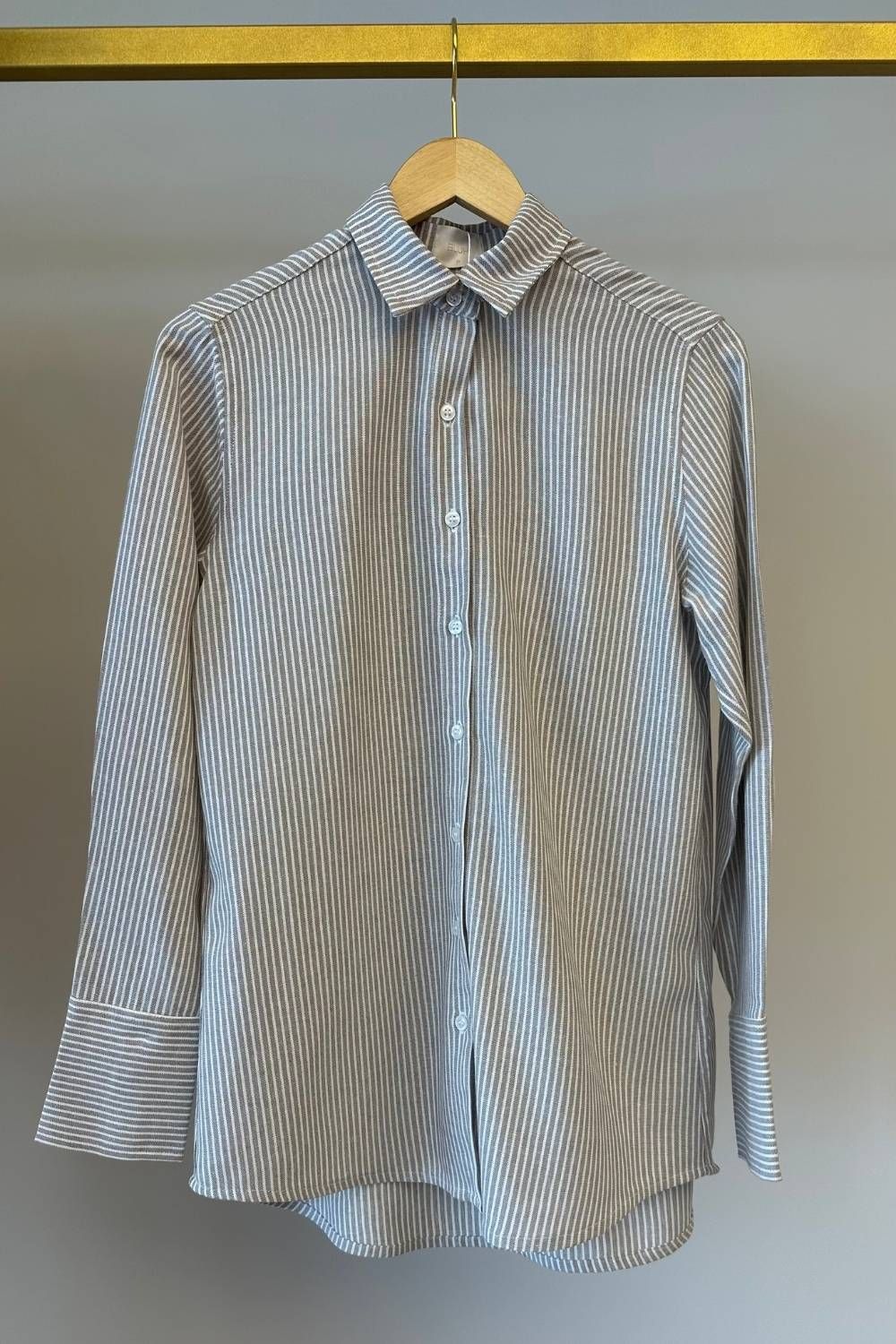 Camisa Nanda Listrado Caqui