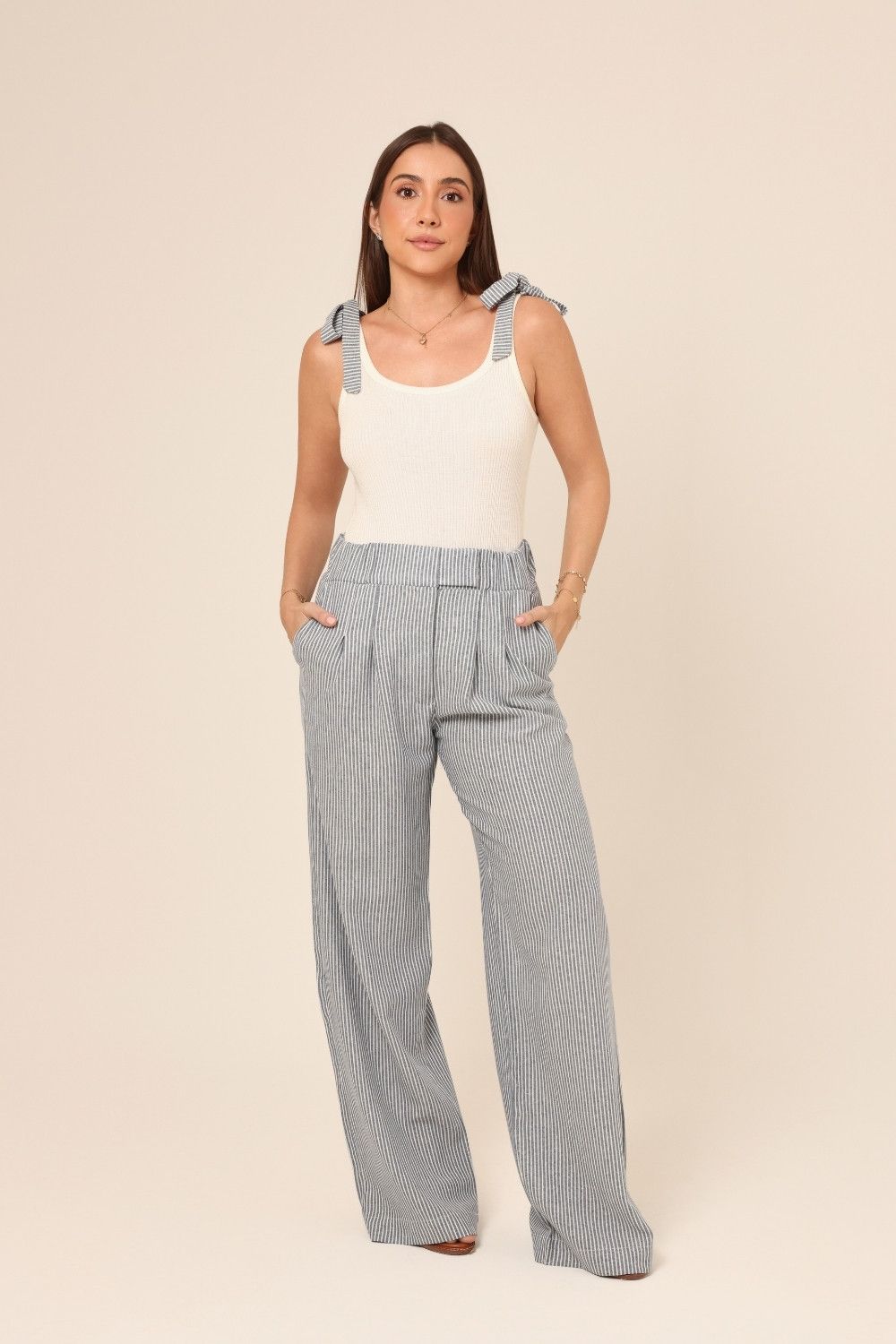 Calça Vitoria Listrado Azul