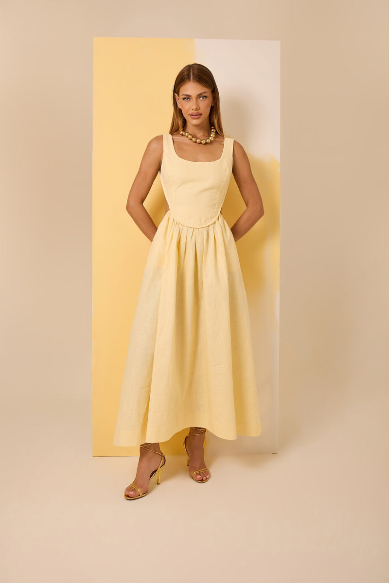 Vestido Carine Manteiga