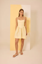 Vestido Vivi Amarelo Manteiga - linho rami
