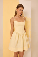 Vestido Vivi Amarelo Manteiga - linho rami